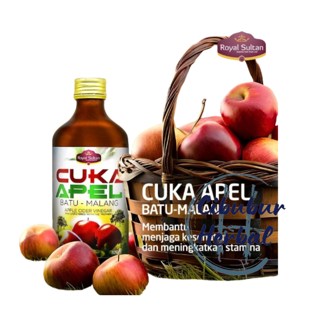 

Cuka Apel Batu Malang ROYAL SULTAN 320 ml Original BPOM Cider Vinegar With The Mother