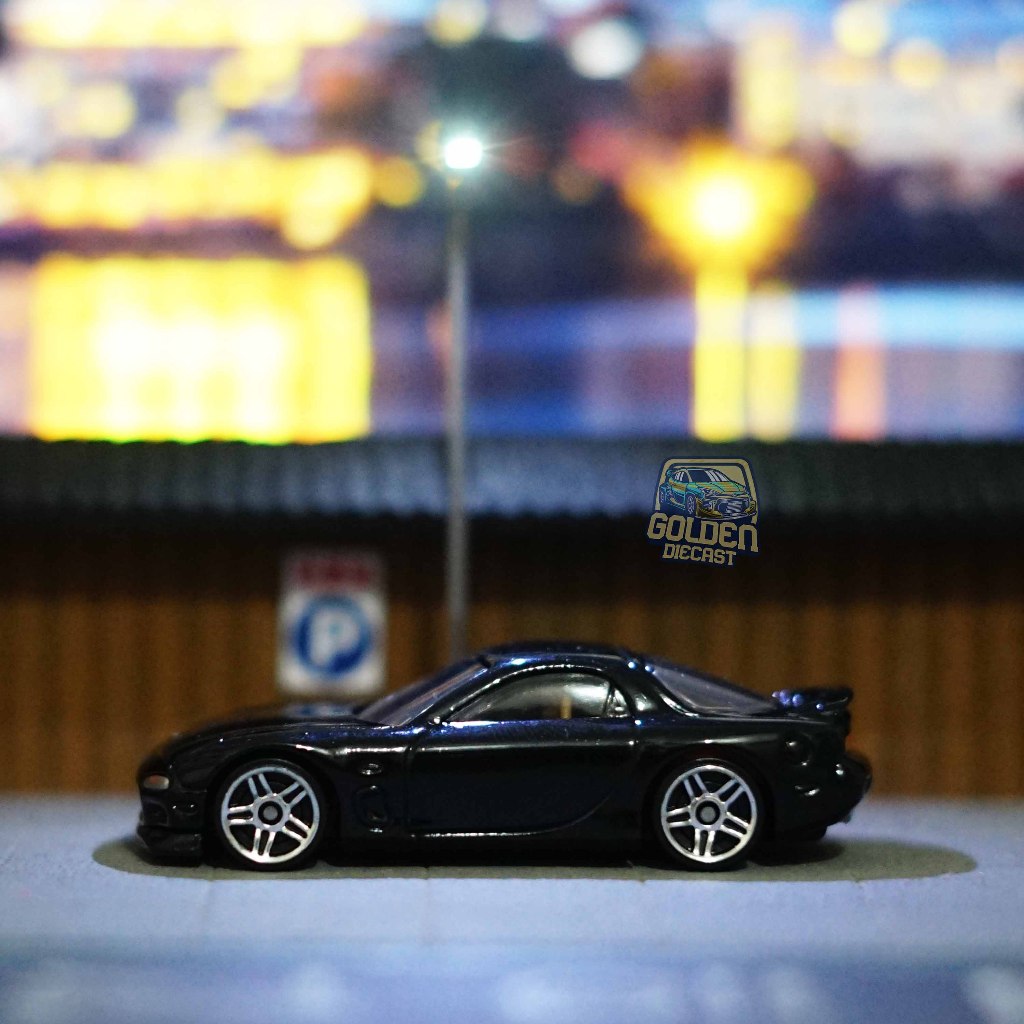 HOT WHEELS 95 MAZDA RX-7 BLACK - LOOSE (GOOD CONDITION)