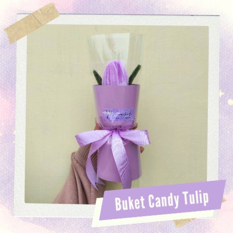 Buket bunga tulip / buket wisuda / buket graduation
