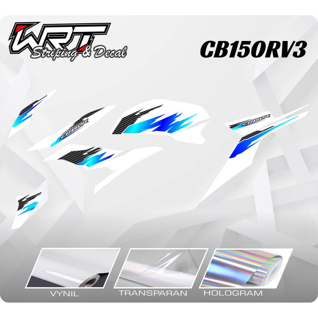 Striping CB150R V3-Stiker Decal CB150R StreetFire Carbon v1