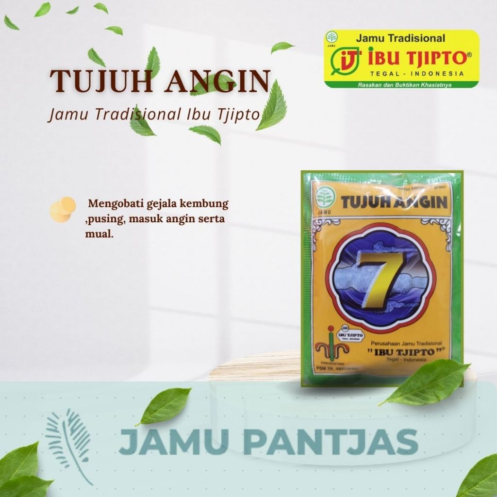 

JAMU TUJUH ANGIN ~ IBU TJIPTO ISI 10 SACHET