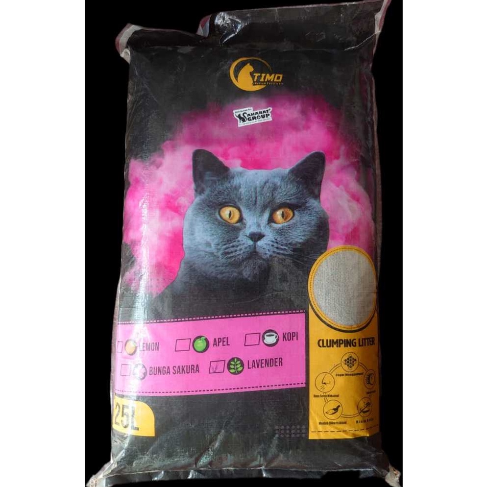 ART J2K Pasir TIMO 25 Liter  Pasir Kucing Gumpal Pasir Kucing Wangi Pasir Bentonite Kucing 25 Liter