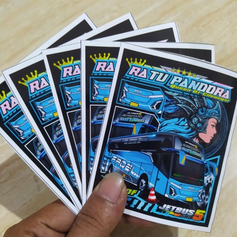 (free sticker)STICKER BUS RATU PANDORA F HOLOGRAM 5 PCS / STIKER BUS TERBARU