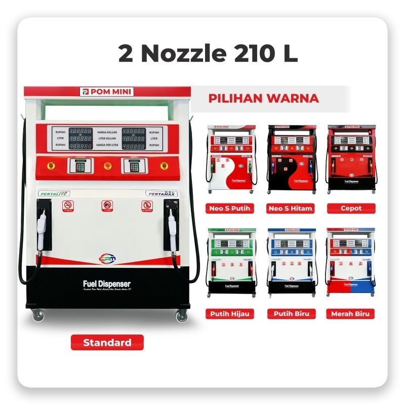 Best Seller Pertamini / Pom Mini 2 Nozzle 210 Liter