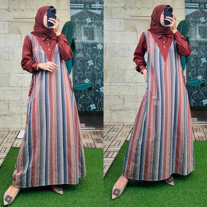 DRESS GAMIS DIMARA  JUMBO KATUN TRISET GAMIS ORIGINAL