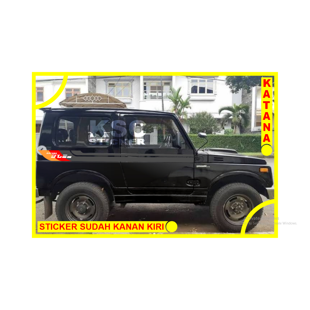 STICKER MOBIL SUZUKI JIMNY KATANA JDM JAPAN [K-4] STIKER BAHAN TRANSPARAN MOBIL KATANA