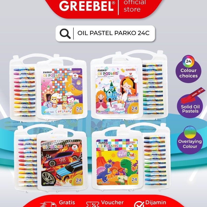 

Update Ekonomis Crayon 24 Warna Parko Oil Pastel set 24 Parko Non Toxic
