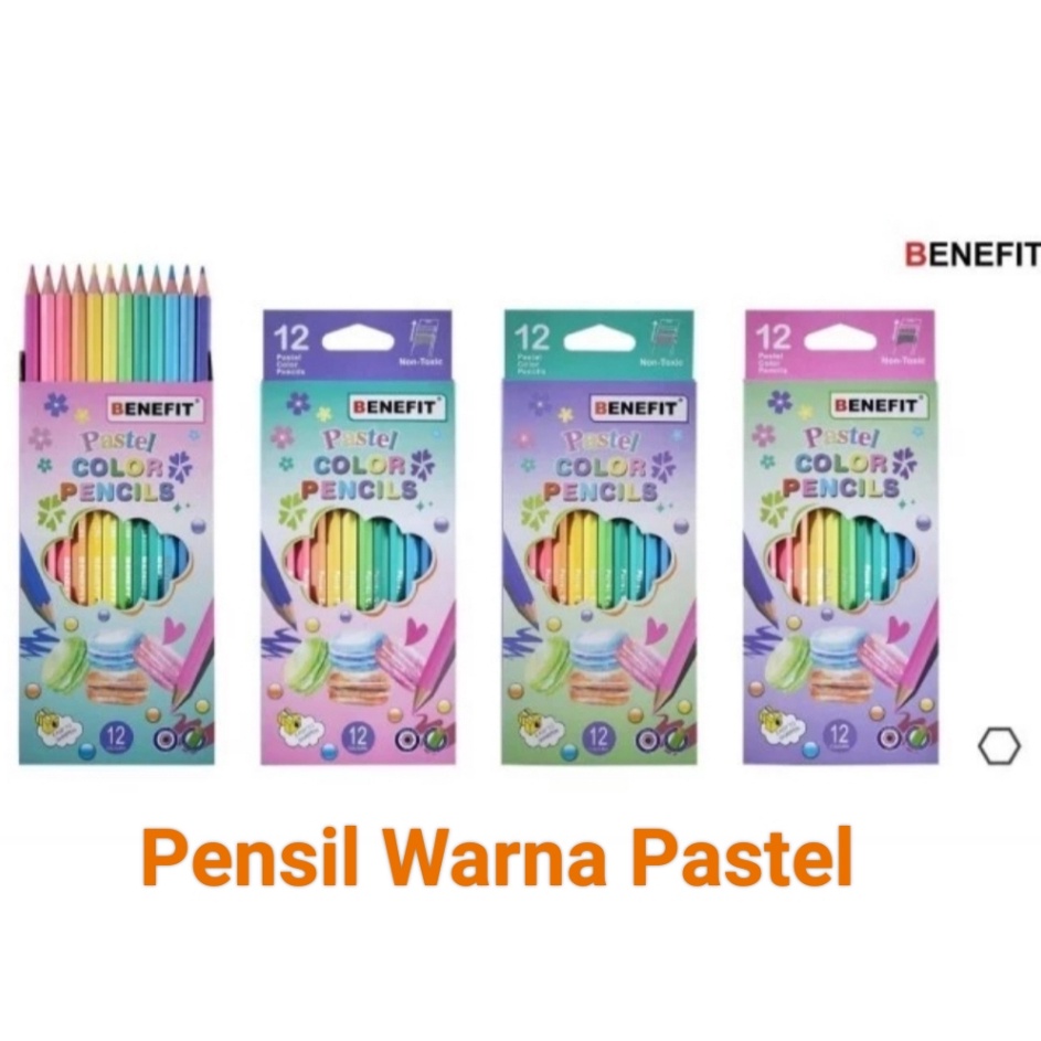 

Kejutan Menarik Pensil Warna Panjang 1288 Pastel Benefit Pastel Color Pencils 12 Warna