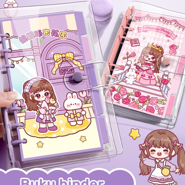 

Super Star Buku binder karakter lucu Buku tulis aesthetic Spiral notebook looseleaf cute korea Buku catatan Agenda diary Scrapbook jurnal Daily planner handbook DIY sekolah kantor pelajar