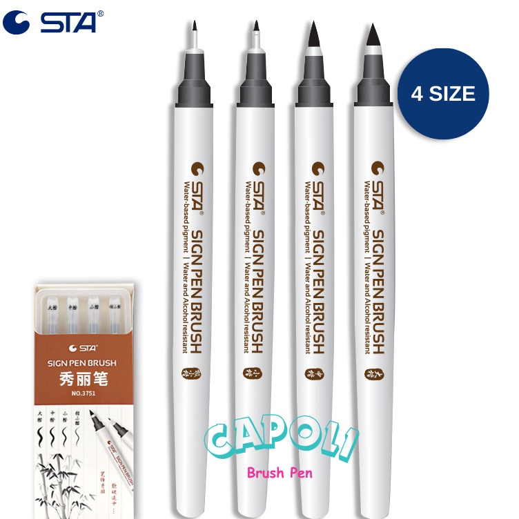 

Harga Terupdate STA Brush Marker Pen 4 Size Plastic Tip Brush Pen Kuas Plastik Ukuran 6mm 7mm 8mm 1mm