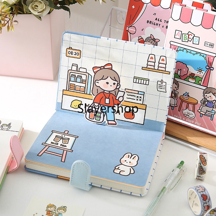 

Promo Populer Eternal Summer Journal A5 Journal pop up Notebook lucudiary lucu Buku Tulis Catatan Karak