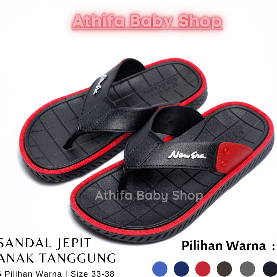 Produk Update  Sandal Jepit Anak Laki Cowok Sendal Karet Anak SD SMP Tanggung 4 5 6 7 8 Tahun New Er