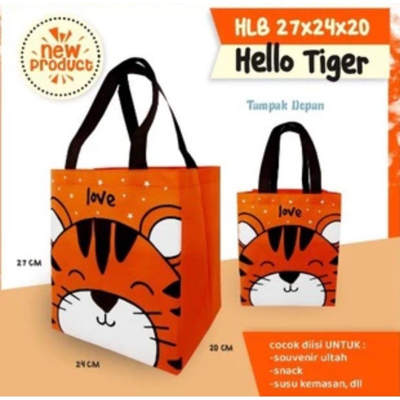 TAS SOUVENIR ULANG TAHUN / ULTAH ANAK / TAS KARAKTER / TAS BENTO / TAS BERKAT UKURAN 27X24X20 MUAT U