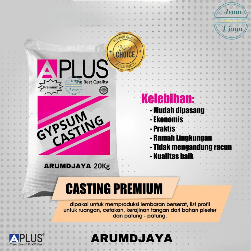 Gypsum APlus Casting Premium Putih - Semen Gipsum Premium Putih 1KG