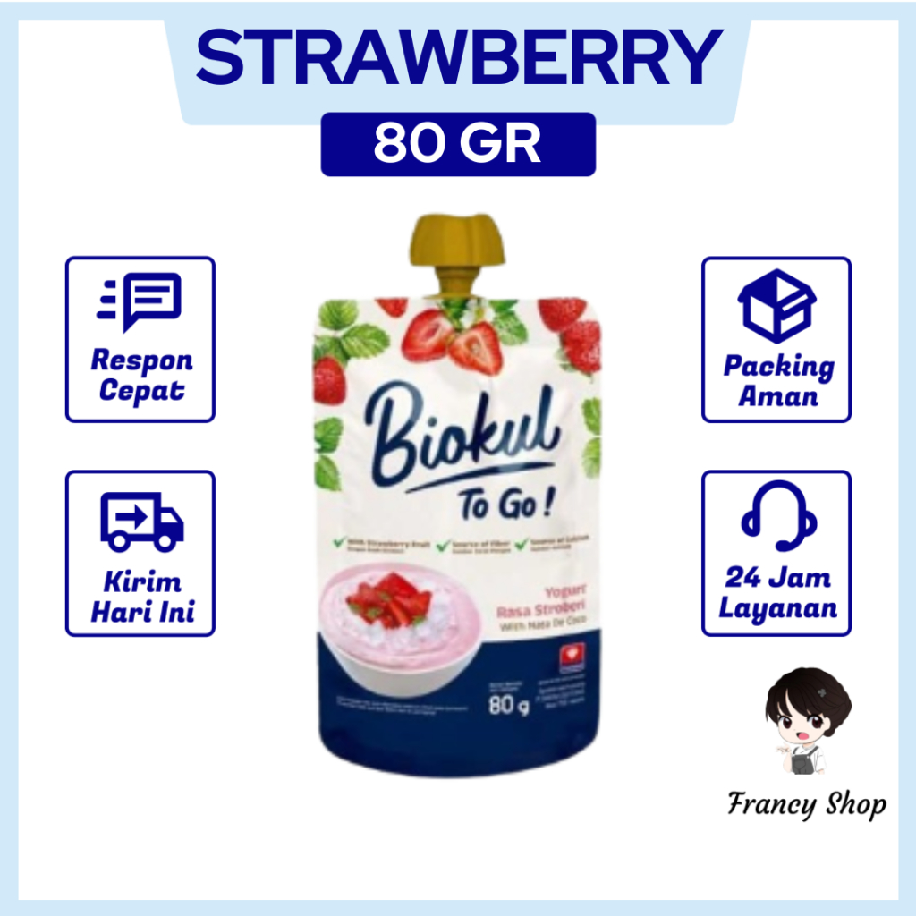 

Biokul Yogurt To Go Strawberry Rasa Stroberi 80 gr