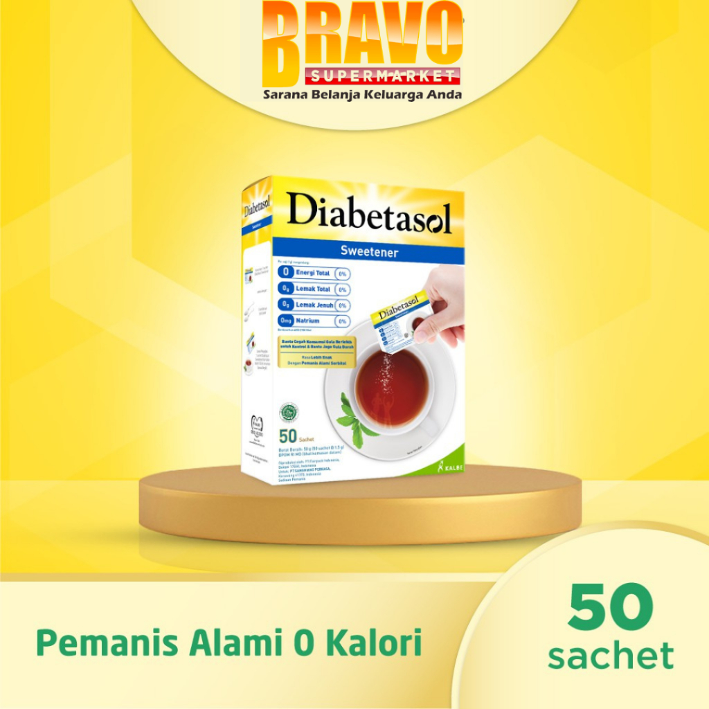 

Bravo Bojonegoro - Diabetasol Sweetener No Calories 50x1.5GR