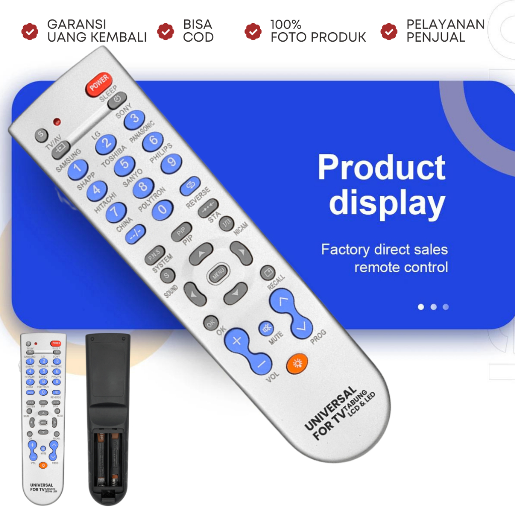 REMOTE MULTI TV UNIVERSAL CHUNGHE 133+LED REMOT PENGGANTI