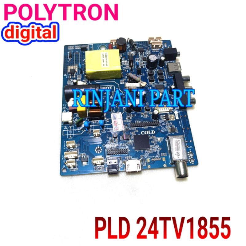 MAINBOARD DIGITAL TV LED POLYTRON PLD 24TV1855 PLD 24TV1855T CV3663M-K32