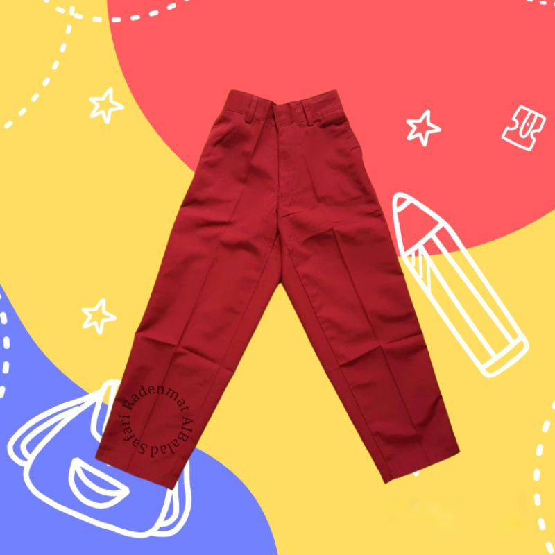 SEPAN SEKOLAH PANJANG SD MERAH HIJAU PUTIH COKLAT PRAMUKA HITAM / BAJU SAFARI RADENMAT