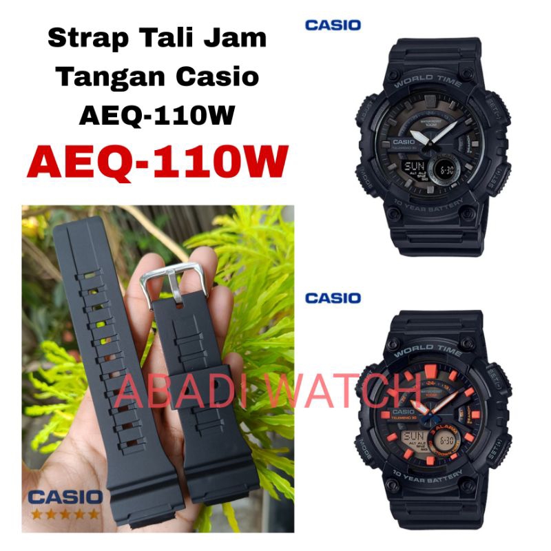 Strap Tali Jam Tangan Casio AEQ-100W AEQ110W AEQ 100W AEQ 100