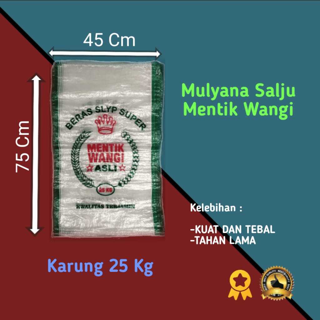 Karung Beras 25 kg Mulyana Salju  cap Mentik Wangi