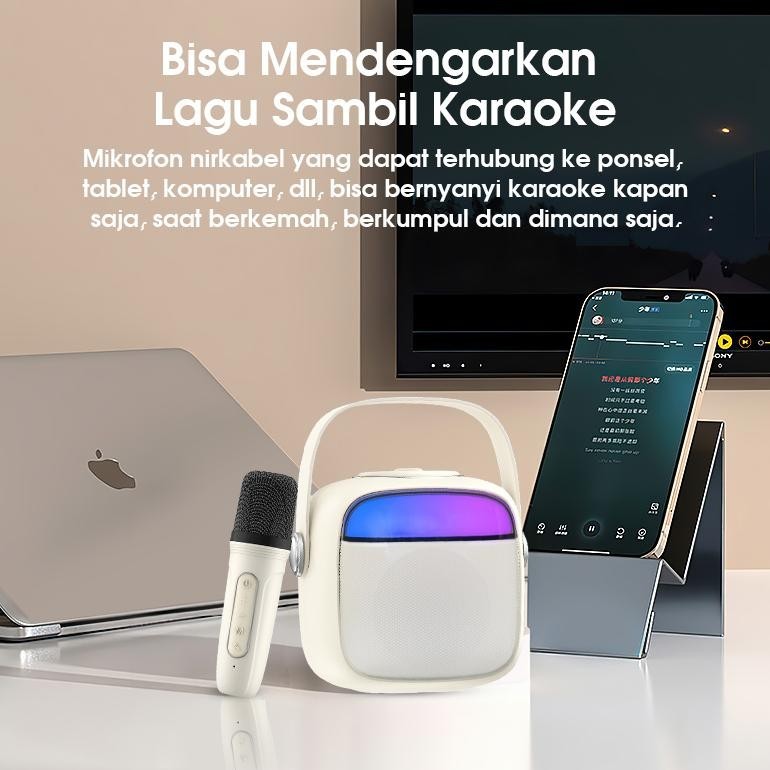 Speaker bluetooth Acome A9 RGB+ mic karoke wireless original