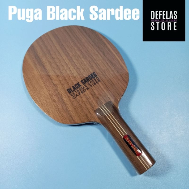 bat PUGA BLACK SARDEE bet tenis meja bat pingpong lokal handmade Table Tennis Racket