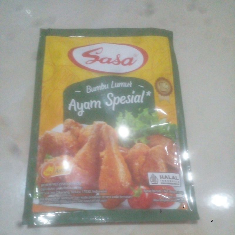

Sasa bumbu lumur ayam spesialuntuk setengah kg ayam