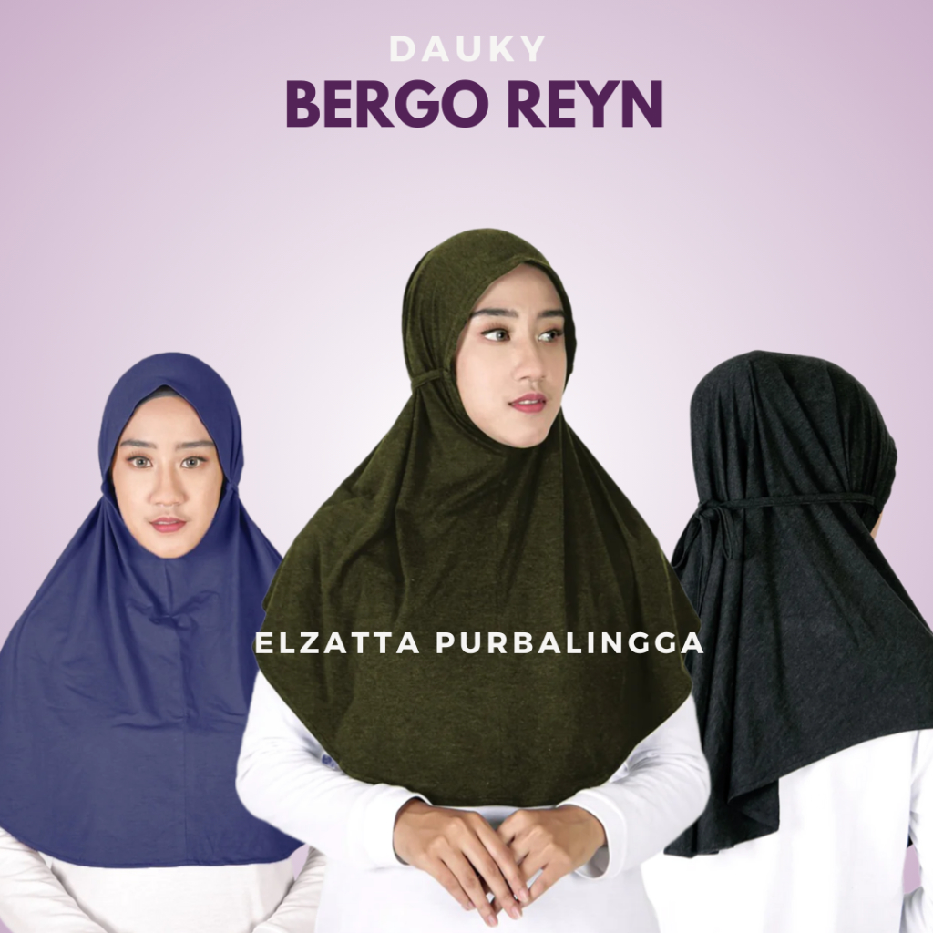 Dauky Bergo Reyn Hijab Instan Wanita Pakai Serut Mudah Simple Dipakai