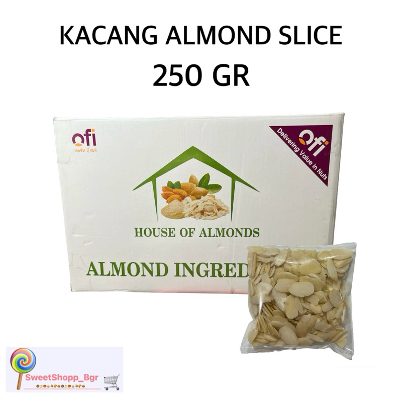 

KACANG ALMOND SLICE 250 GR (REPACK) | KACANG ALMOND