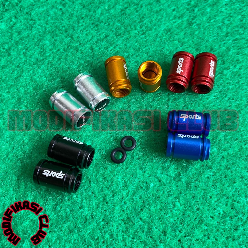 TUTUP PENTIL BAHAN FULL CNC HIGH QUALITY VALVE CAP MOSCOW SPORT PENTIL BAN SEPEDA MOTOR MOBIL RODA B