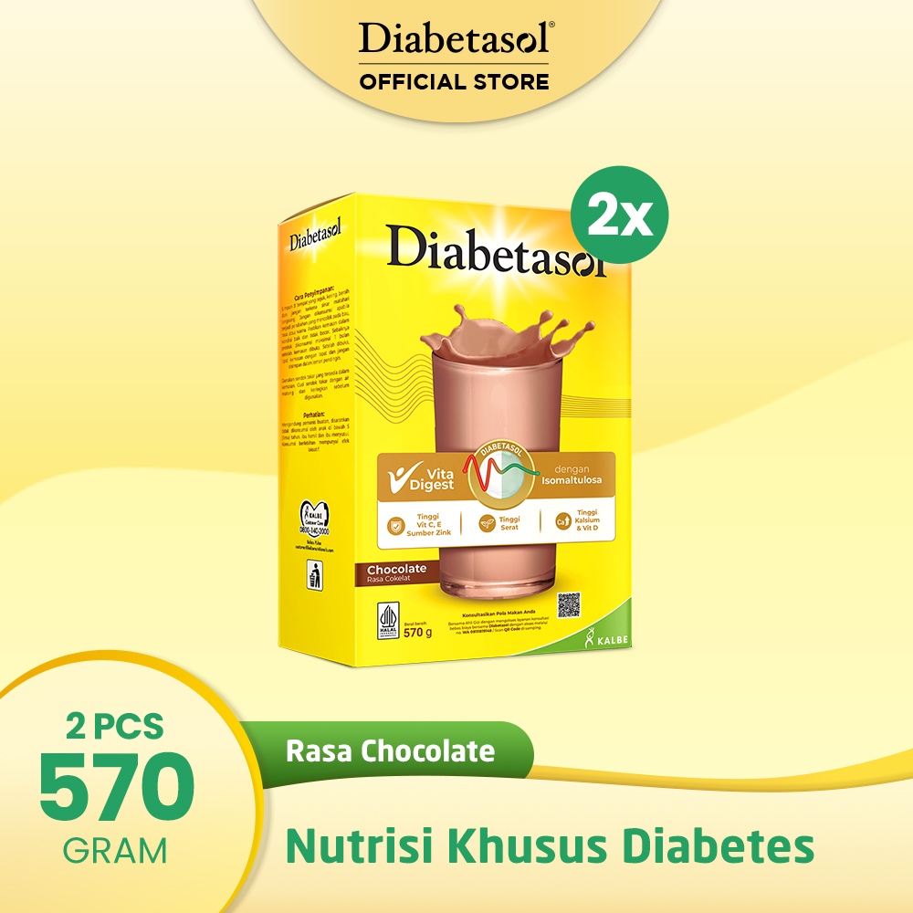 

Diabetasol Chocolate 570g - 2 Pcs