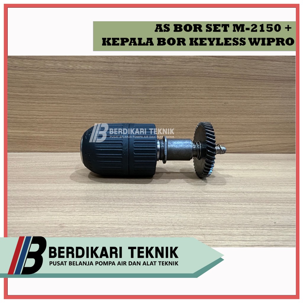 As Bor M 2150 M2150 M-2150 Modern Set + Kepala Bor Keyless Wipro + Baut Pengunci