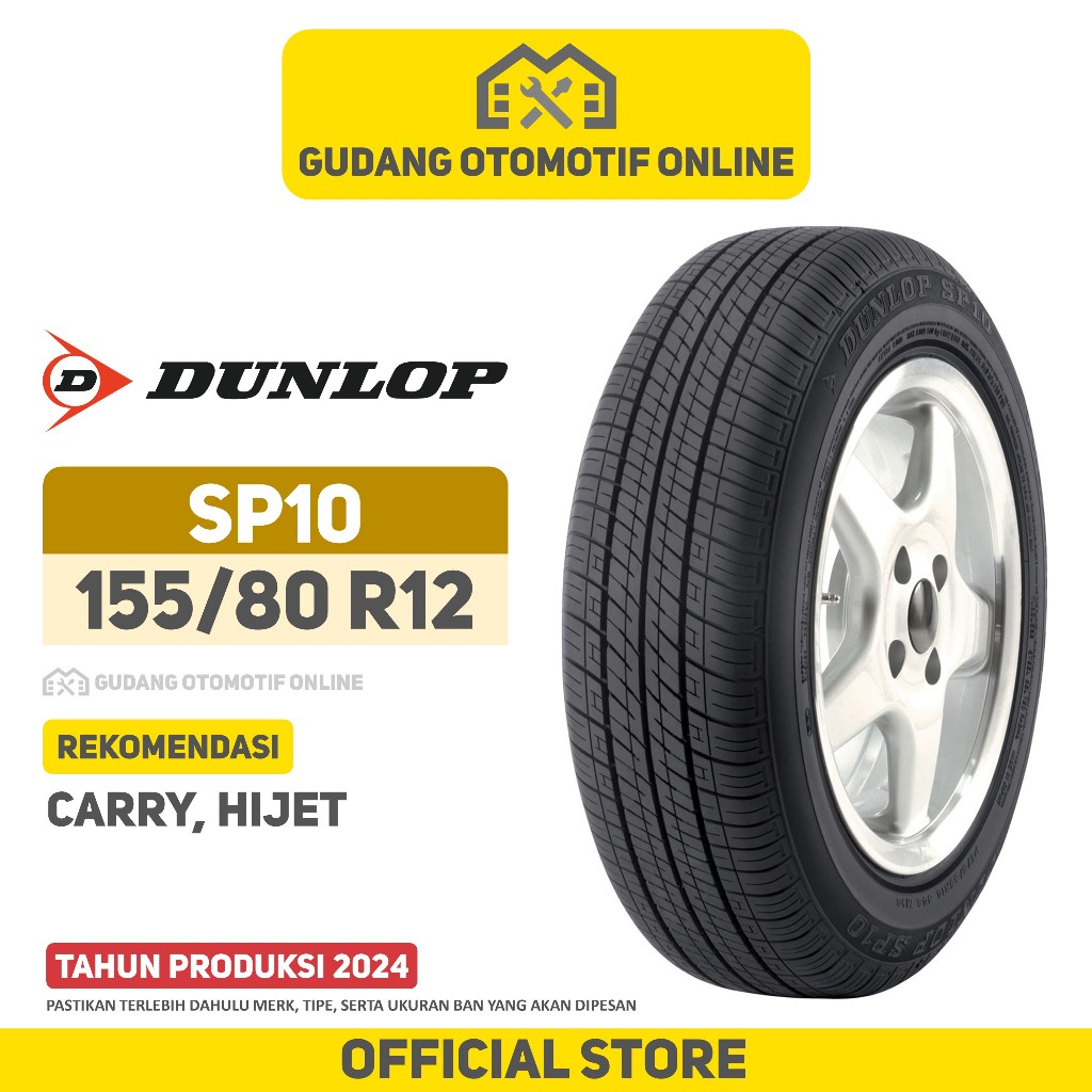 Ban Dunlop SP10 155/80 R12 Ban Mobil Carry Hijet