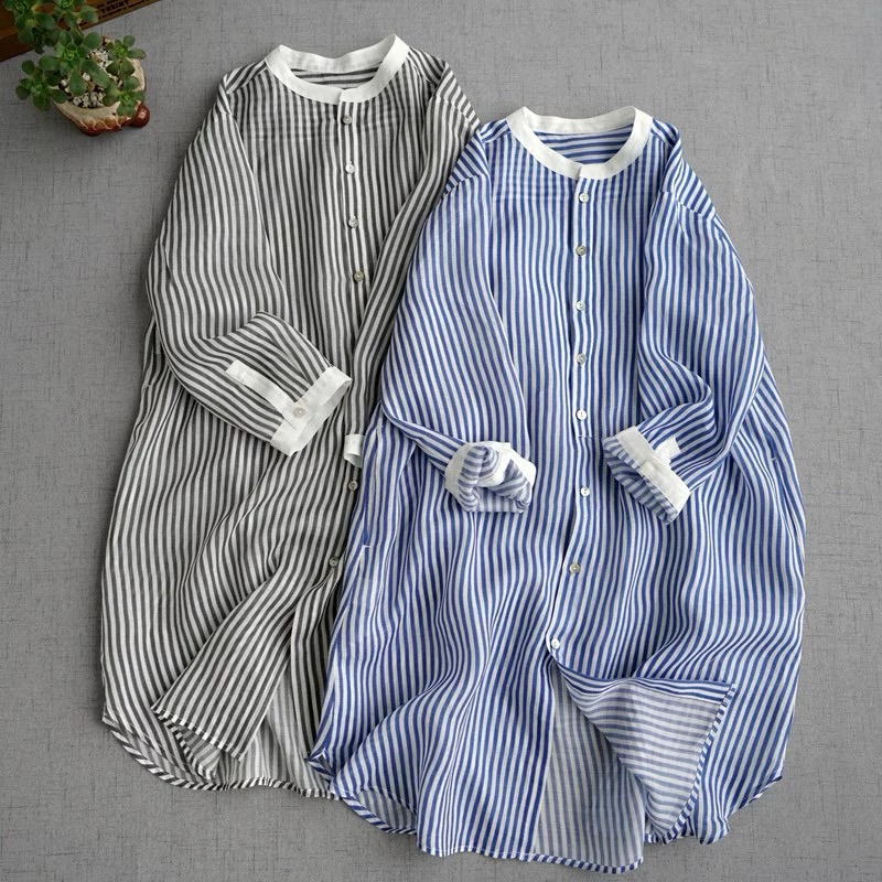 SJM TAENI STRIPED DRESS - COTTON STRIP IMPORT - TUNIK WANITA