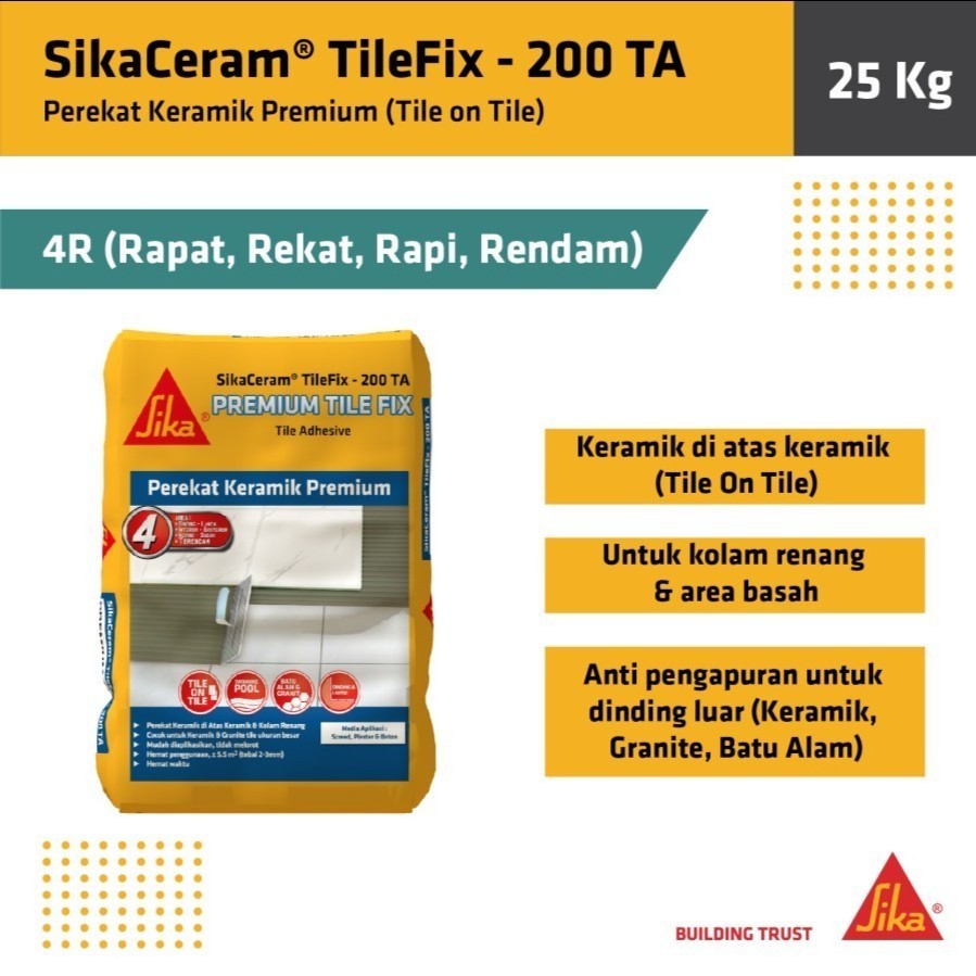SIKA TILEFIX 200TA SIKA CERAM 200TA 25KG KHUSUS GOJEK
