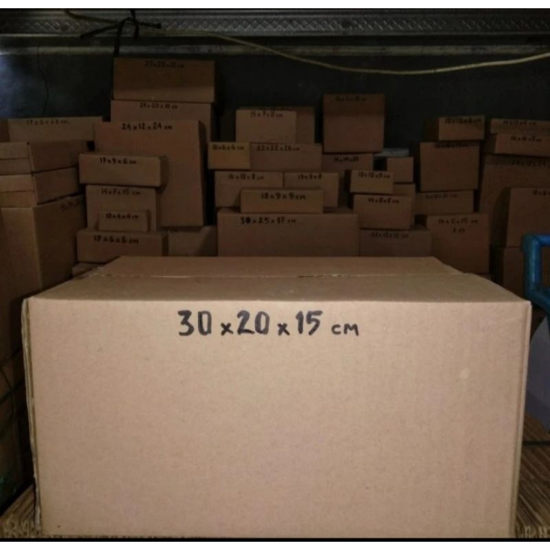 

kardus packing ukuran PxLxT 30x20x15cm