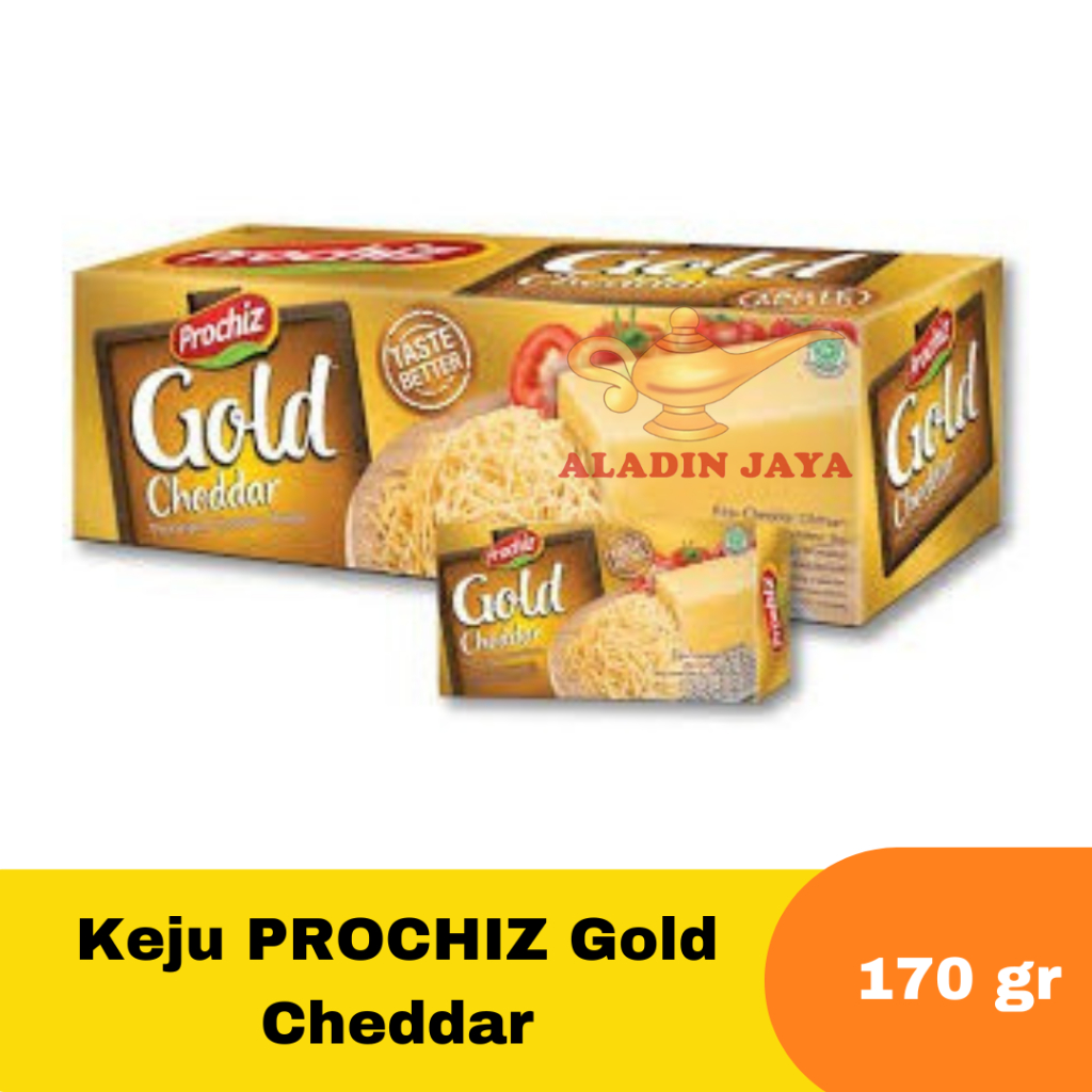 

Keju PROCHIZ Gold Cheddar ukuran 170gr