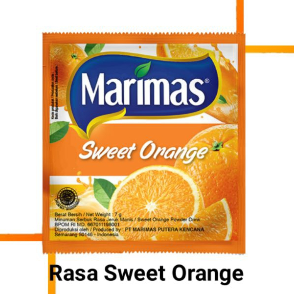 

MARIMAS Minuman Serbuk Rasa Jeruk 7gr 1 PCS