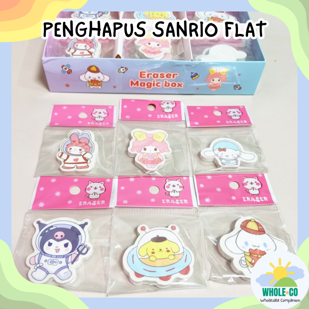 

Penghapus Karakter Sanrio Flat Premium Gepeng 2D Hello Kitty Kuromi Melody Lucu Unik Imut Termurah Grosir Cod ER-1243