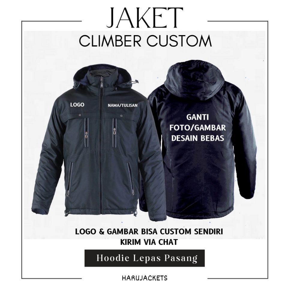 KODE D77P Custom Jaket Pria Terbaru  Jaket Traveller Tebal Windbreaker Costum  Jaket Touring  Jaket 