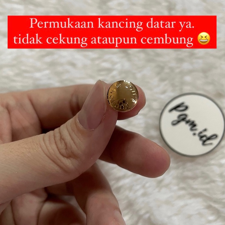 ART V43P Aksesoris tas kancing button L V dengan logo