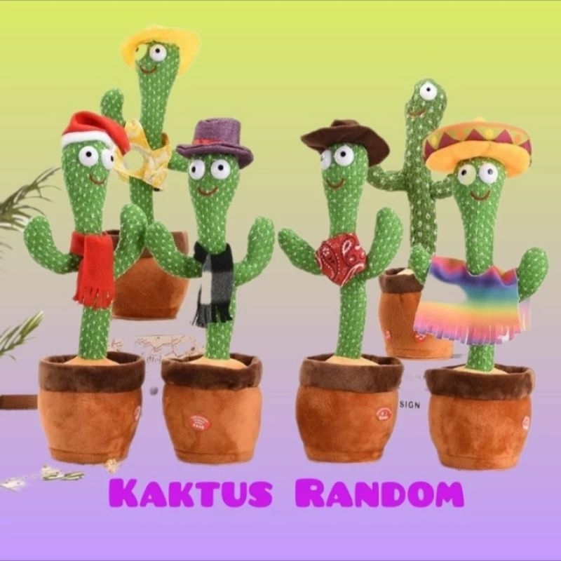 boneka kaktus goyang / mainan kaktus bergoyang / kanktus bergoyang dancing