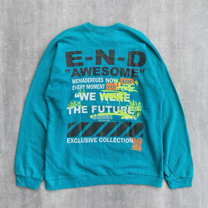 Babayo Jade Green Reflective Print Sweatshirt