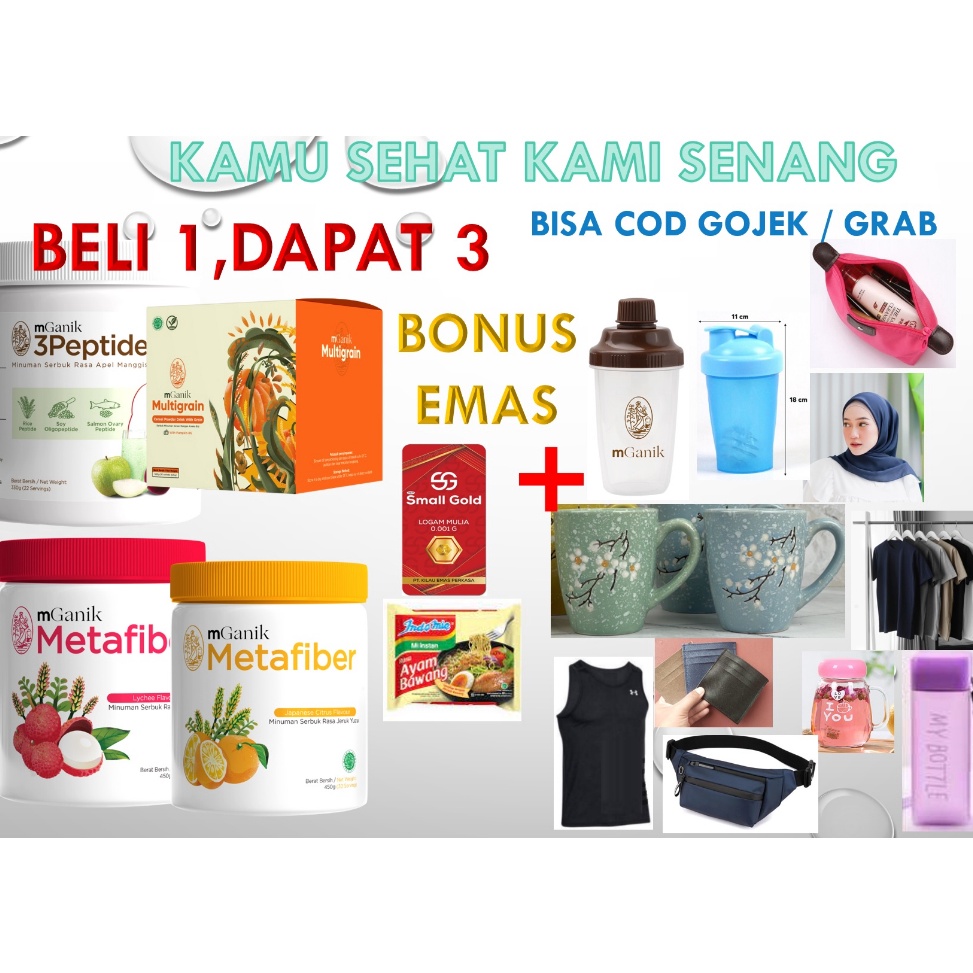 

Produk terbaru COD MGANIK MULTIGRAIN pilih BONUS isi 2 Sachet