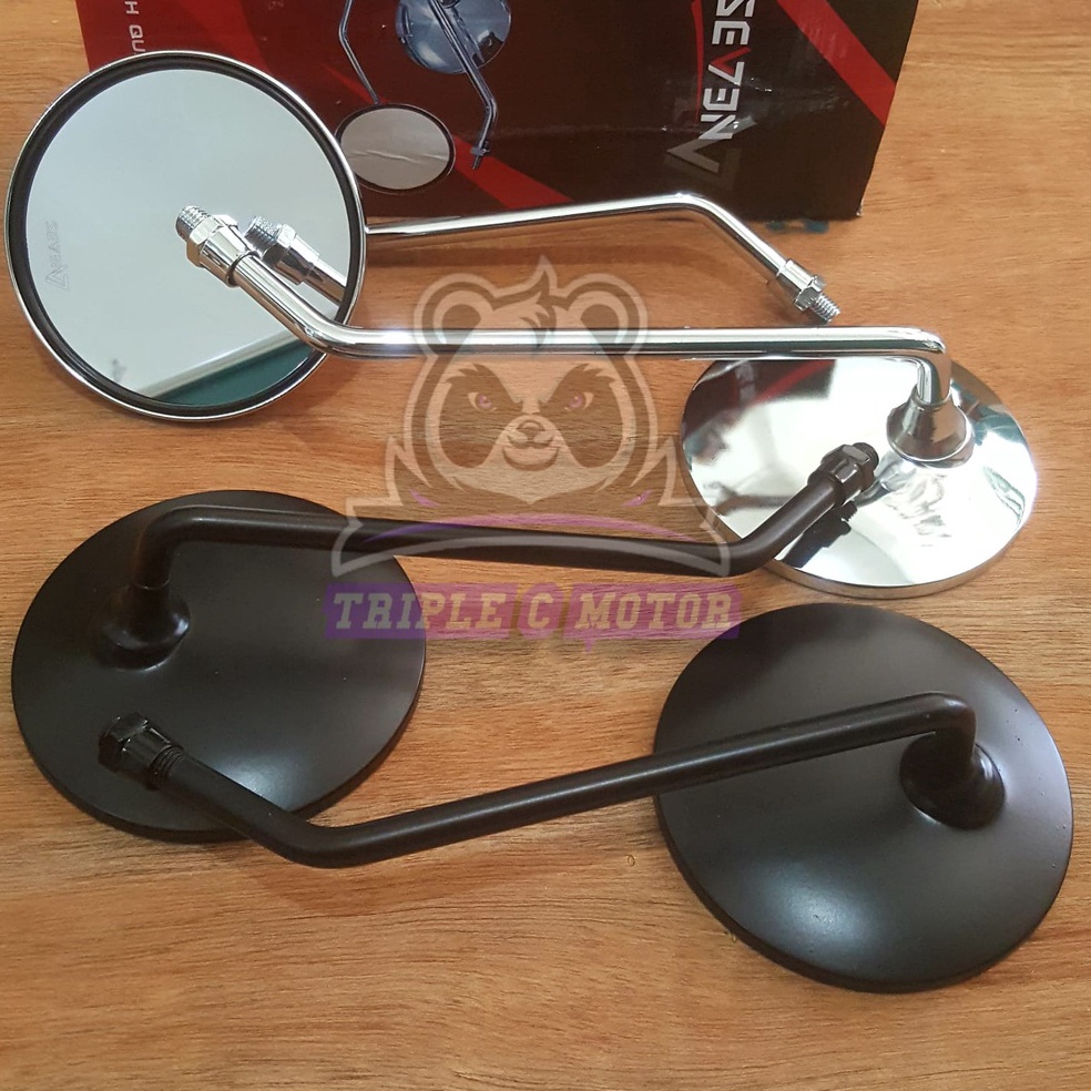 KODE C16I SPION RETRO TANGKAI PANJANG YAMAHA FAZZIO MIO SOUL XEON M3 FINO JADUL KLASIK BLACK CROM SE