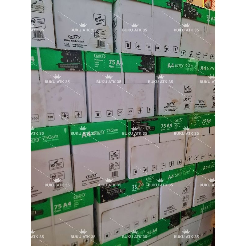 Kertas HVS Foto Copy / Print TERMURAH A4 75 KIKY 1 karton (2500 lembar)