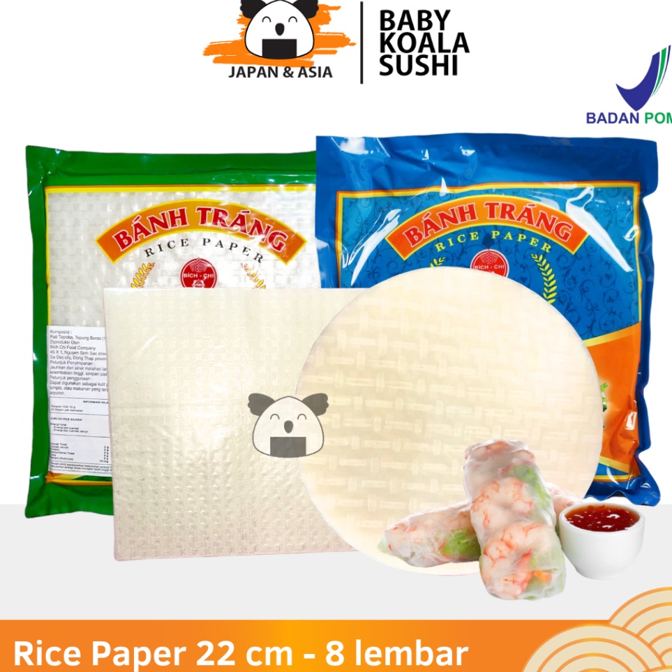 

Real Promotion BANH TRANG Vietnam Rice Paper 22 cm 8 s Kulit Lumpia Springroll Import