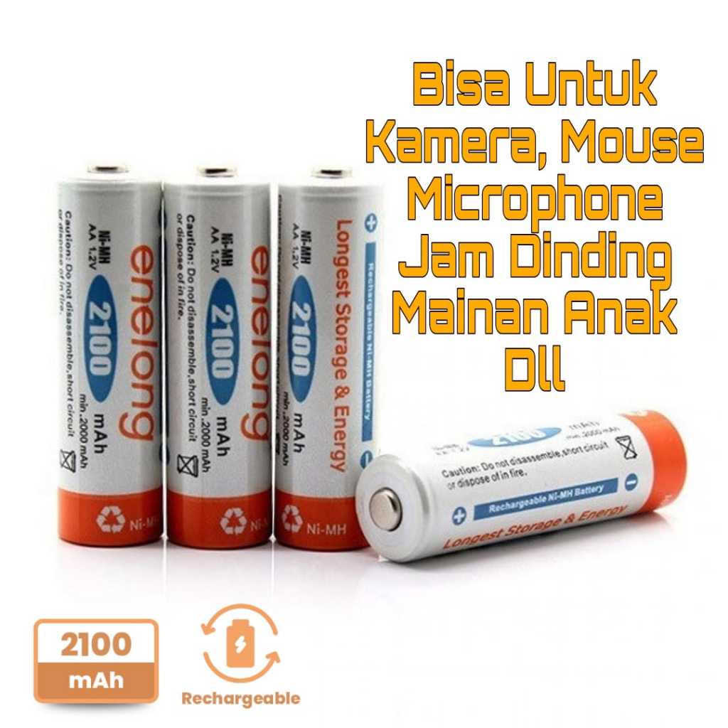 Enelong Baterai Cas AA 2100mAh 4 PCS