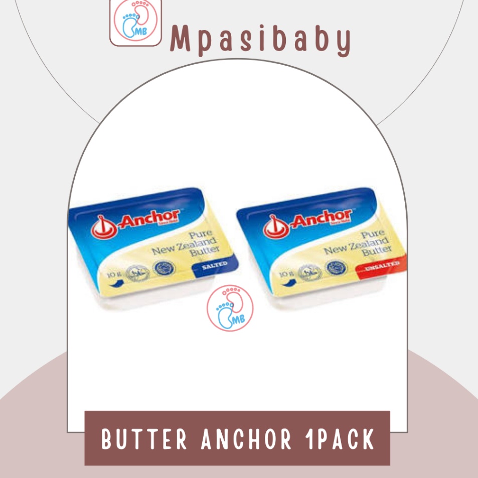 

New Stock BUTTER Anchor salted Unsalted 1x7 gr Butter Mpasi Lemak Tambahan Bayi BB Booster Bayi